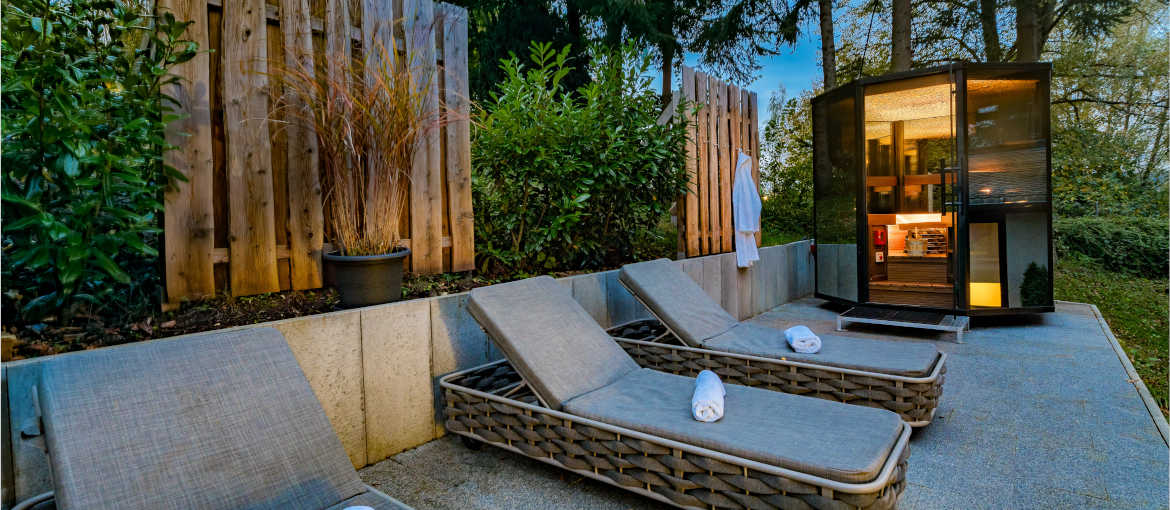Sauna im Garten, Wellnesshotel Waldachtal im Schwarzwald